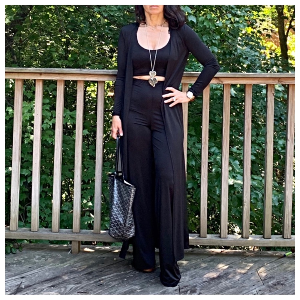 ✨LAST ONE✨Black chic Jacket Pant Top Set - Picture 3 of 7